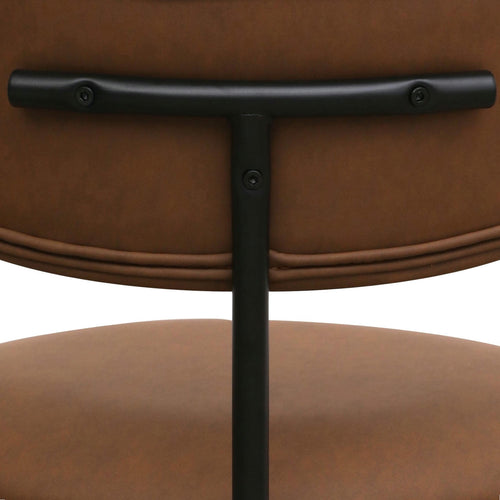 Furnhouse bureaustoel Roxy - Donkerbruin - Kunstleer - 57x56x74