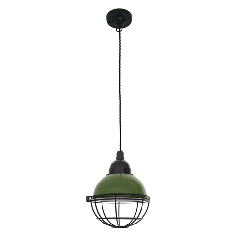 Faro Claire - 1 Light Dome Ceiling Hanglamp Groen, E27