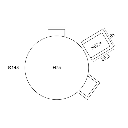 Garden Impressions tuinset Kalibo - Tulli - natural - Ø148x75cm - 6-delig - vtwonen shop