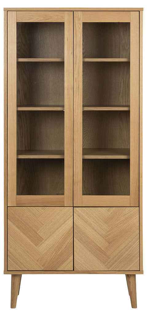 Rebellenclub Vitrinekast Tarnaby - Eiken Visgraat - vtwonen shop