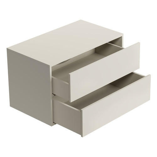 Badplaats Wastafelkast Mali 80 cm – Beige – Badkamerkast – Hangend Wastafelmeubel
