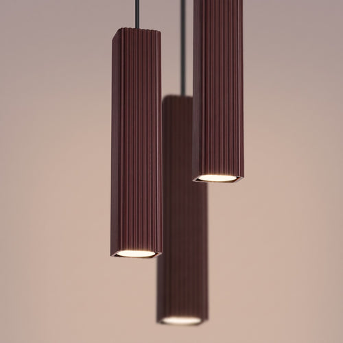 Sollux Lighting Hanglamp RAYO 3P bruin - 20x20x108cm