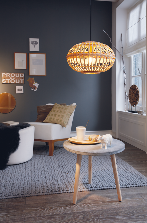 EGLO hanglamp Amsfield - e27 - ø 38 cm - bruin - vtwonen shop