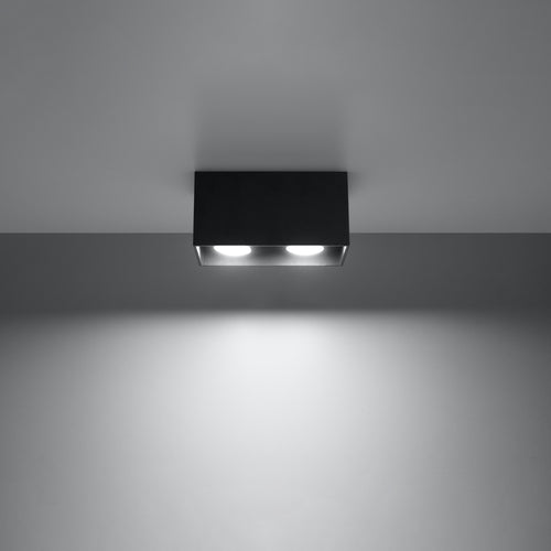 Sollux Lighting Plafondlamp QUAD zwart - 20x10x10cm