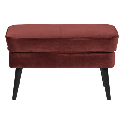 WOOOD hocker Rocco - Velvet - Bordeauxrood - 47x77x51