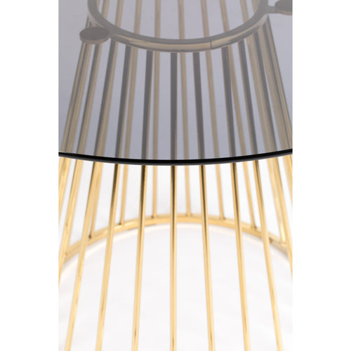 Housecraft Living Floris Eettafel Rond Glas 110 cm Goud