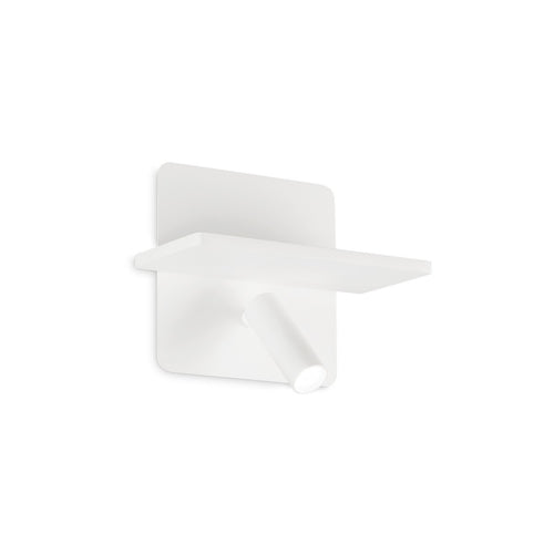 Ideal Lux PIANO 2-lichts LED-leeslamp wit, ingebouwde schakelaar, 3000K, niet-dimbaar