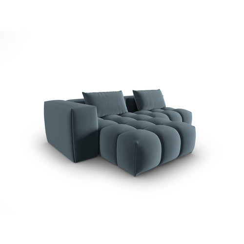 Cosmopolitan Design - Modulaire hoekbank links Verona 3-zits, flueel pastelblauw - 145x205x70cm