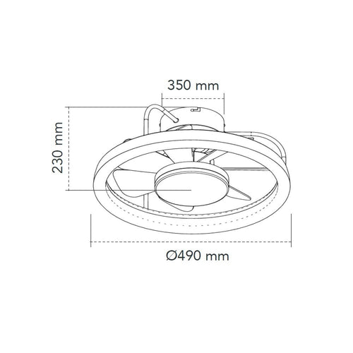 CristalRecord plafondventilator Strike - 2 lichts - 49  x 23   cm - zwart - vtwonen shop