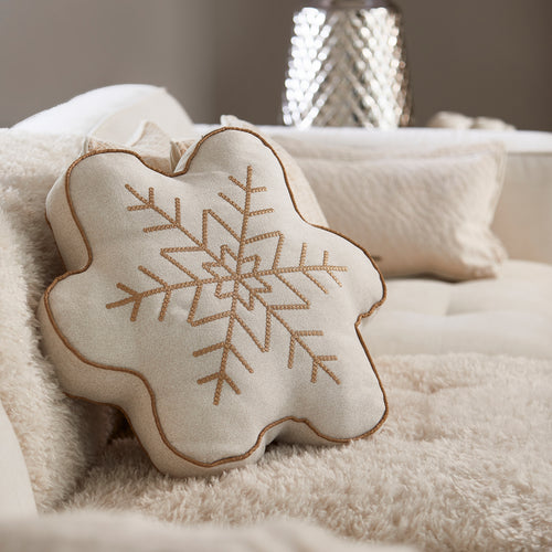 Rivièra Maison Wonderful Snowflake Box Pillow - Polyester - Wit - vtwonen shop