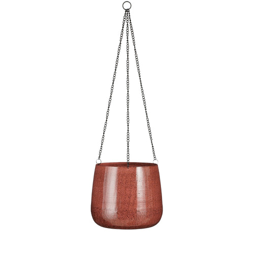 Mica Decorations Benson Hangpot - H20 x Ø23 cm - Metaal - Donkerrood
