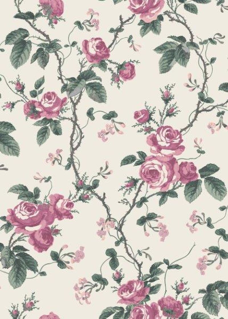 Betoverend Behang met Grote Roze Rozen van Amsterdam Wall Lab - Amsterdam  Wall Lab, image size:800x1119