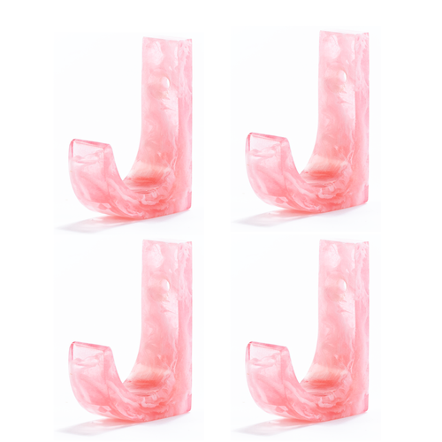 Brût Homeware | Set van 4 Kapstokhaken | Pavone | Roze