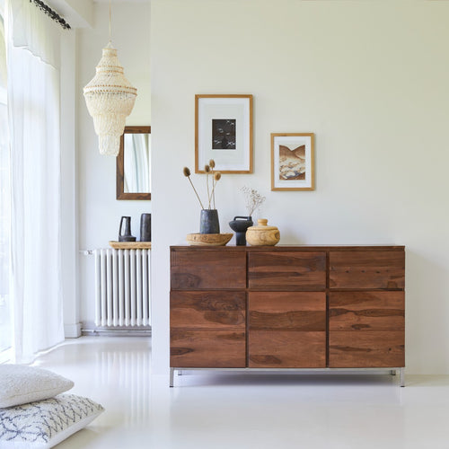 Tikamoon Buffet van massief palissander 155 cm - Bruin