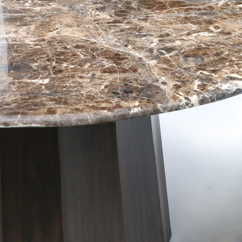 Giga Meubel Eettafel Senna - Rond - Marmer - 120cm - vtwonen shop