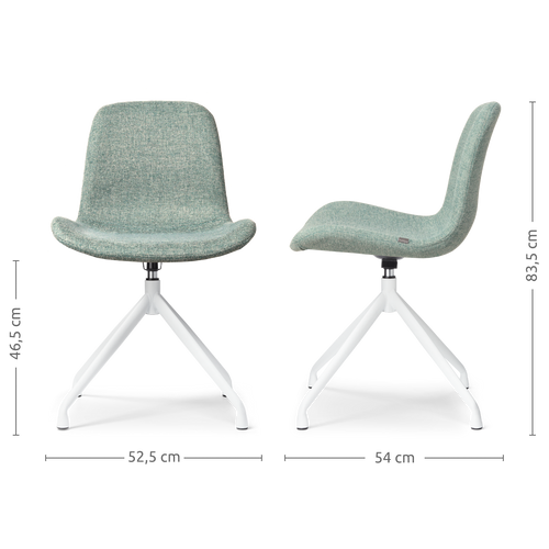 Nolon Nola-Fé Draaibare Eetkamerstoelen Set van 2  Zacht groen - Wit - vtwonen shop
