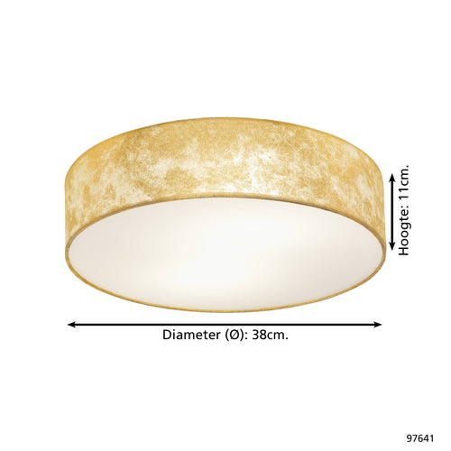 EGLO plafondlamp Viserbella - e27 - ø 38 cm - champagne/goud - vtwonen shop