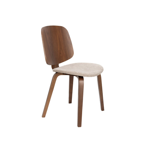 Housecraft Living Walden Eetkamerset | Eettafel en 4 Stoelen Hout Walnootbruin