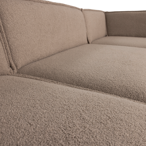 WOOOD chaise longue bank rechts Manu - Teddy - Taupe - 73x286x160