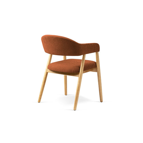 Set van 2 stoelen Adra chenille oranje - 59x56x77cm