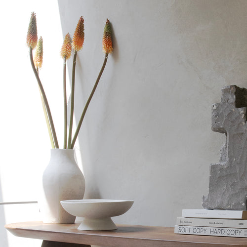 Raw Materials vaas - Chalk Sayala - créme - 20x20x33 cm - vtwonen shop