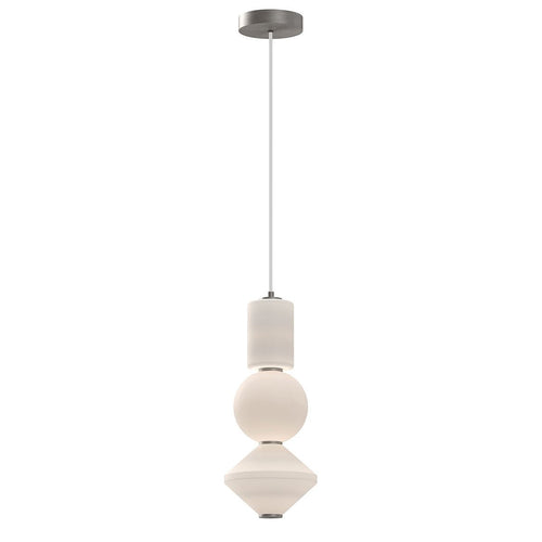 LED-Deckenleuchte, schmal, modern, gebürstetes Nickel, 3000 K