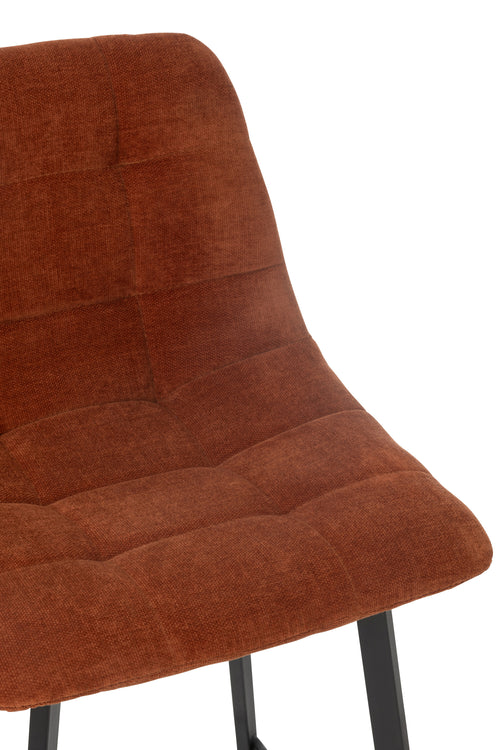 J-Line barstoel Kent - metaal/polyester - roest