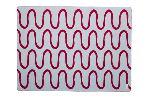 noo.ma SWIRL Katoenen deken - Cherry Juice & Baby Blue - vtwonen shop