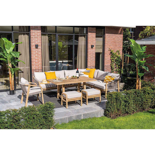 Garden Impressions lounge dining set Alora grey sand - 5-delig rechts