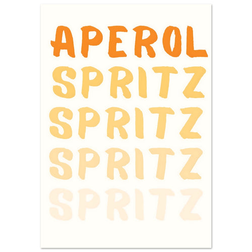Artfulprints  Aperol Spritz - Written   poster 30x40 cm - vtwonen shop
