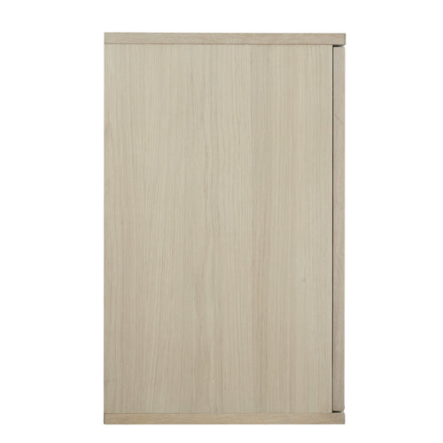 Furnhouse 3-deurs wandkast Kerteminde - Witte olie - MDF, Eikenfineer, Glas - 37x160x60