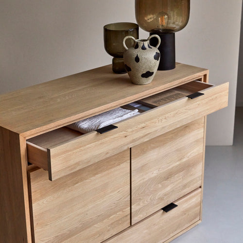 Tikamoon Massief eikenhouten buffet 120 cm - Naturel