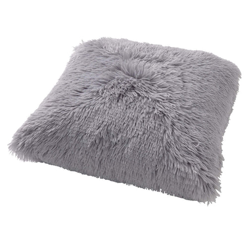 FLUFFY - Kussenhoes 45x45 cm - superzacht - effen kleur - Micro Chip - lichtgrijs