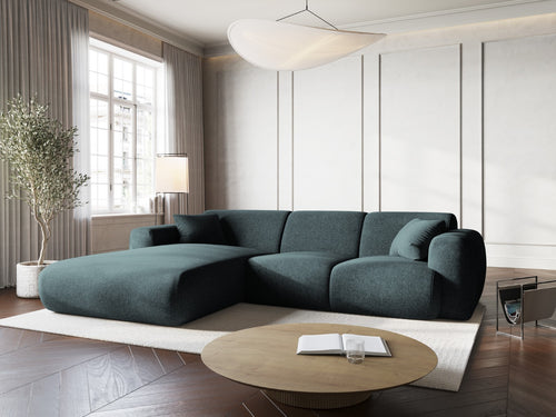 Cosmopolitan Design linker hoekbank Nolio 4-zits, chenille, olie - 170x260x72cm