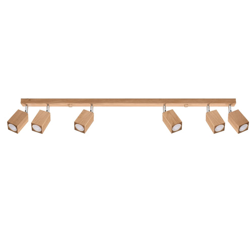 Sollux Lighting Plafondlamp KEKE 6 eik - 120x5x20cm