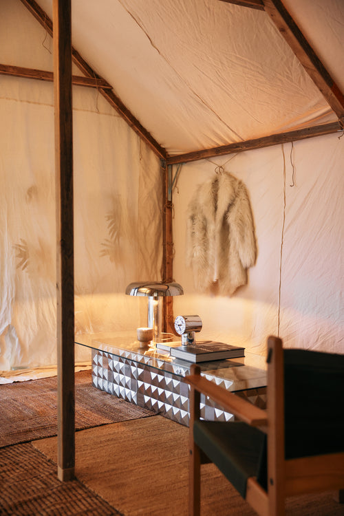 HKLIVING tafellamp Mushroom – chrome