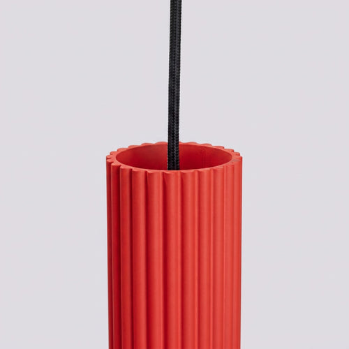 Sollux Lighting Hanglamp KARBON 3P rood - 19,5x19,5x108cm