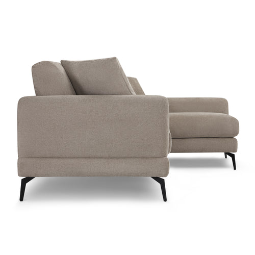 Furnhouse chaise longue bank rechts Maggie - Taupe - Stof - 95x290x90