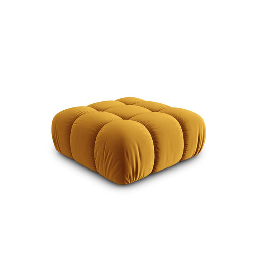 Cosmopolitan Design - Poef Cortina flueel geel - 94x94x43cm