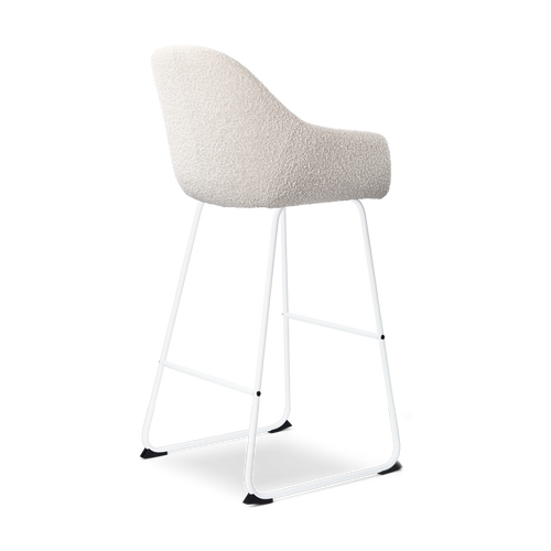 Nolon Nino-Mae Barkrukken Set van 2 - Bouclé Beige - Wit - 75 cm - vtwonen shop