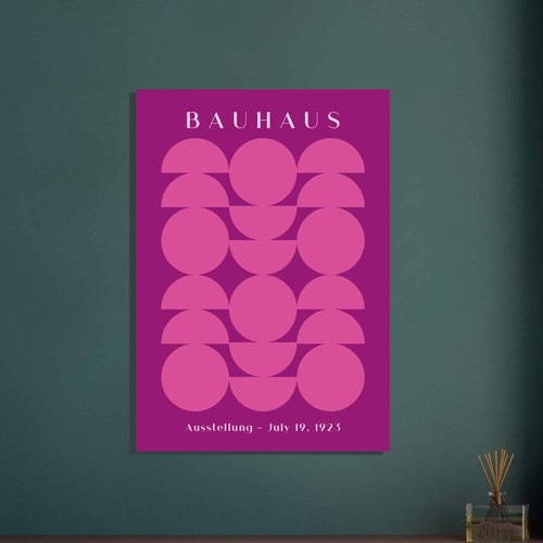 Artfulprints Poster met Lijst Bauhaus - Ausstellung 1923   - 70x100 cm - Paars