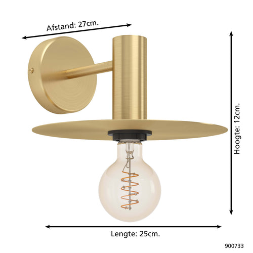 EGLO wandlamp Escandell - e27 - geelkoper - vtwonen shop