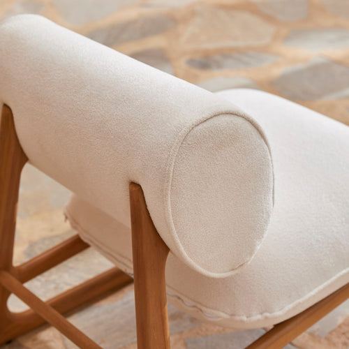 Tikamoon Tuinfauteuil in massief teakhout en stof - Naturel - vtwonen shop