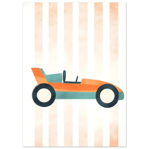 Artfulprints  Retro raceauto   poster 50x70 cm - vtwonen shop