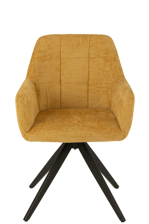 J-Line stoel Louna - ijzer/acryl - oker