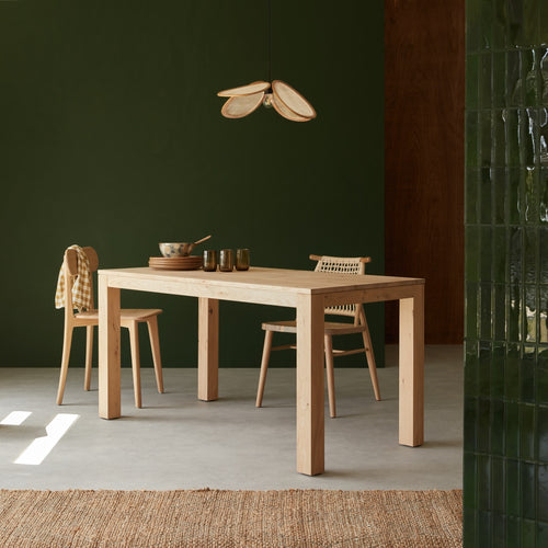 Tikamoon Rechthoekige tafel in massief eiken voor 4/6 personen - Naturel - vtwonen shop