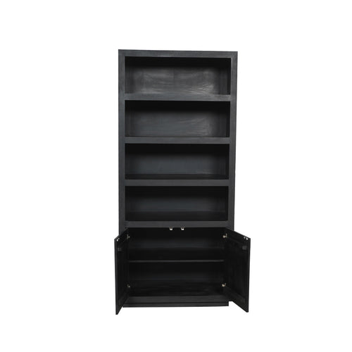 StarFurn Boekenkast Brussel - Zwart Hout - 90x45x200cm