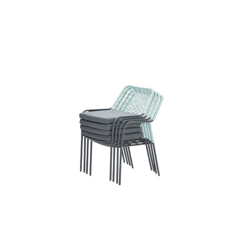 Dido dining fauteuil - carbon black - rope zachtgroen - mystic grey - vtwonen shop