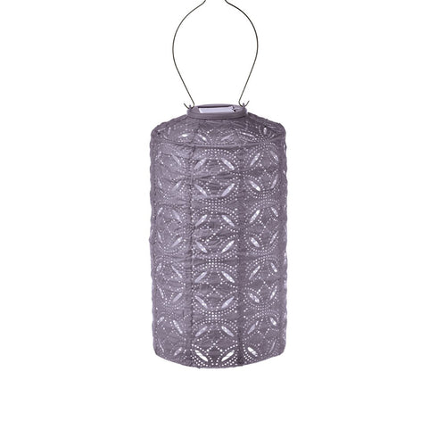 Lumiz solar lampion mandela cylinder - 18cm - lichtpaars
