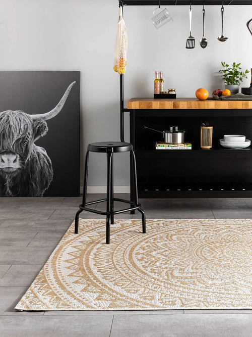 benuta binnen- en buitenkleed Cleo - créme/beige - 160x230 cm